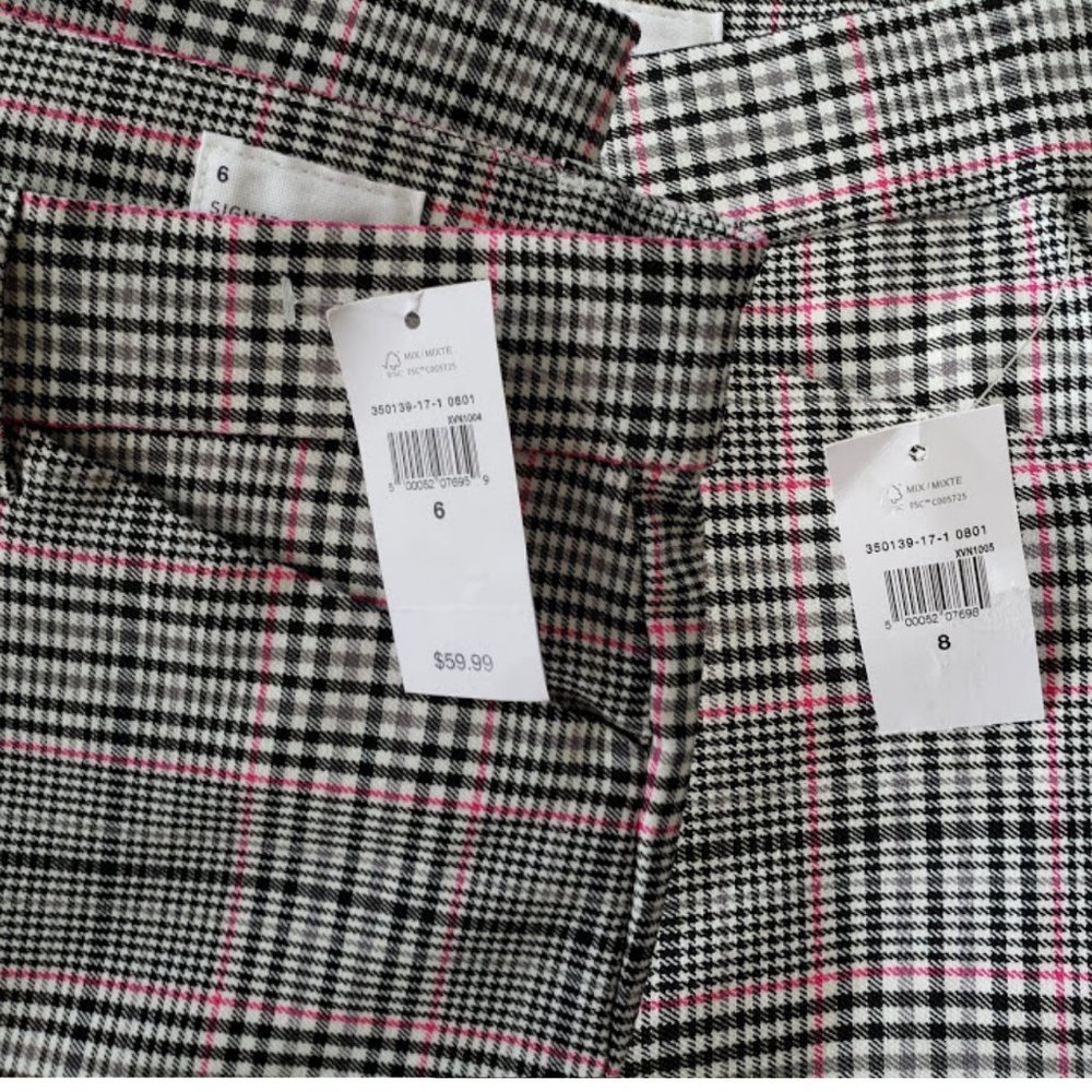 Gap Skinny Ankle Pants Bi-Strength, Gray Plaid - Picture 10 of 12